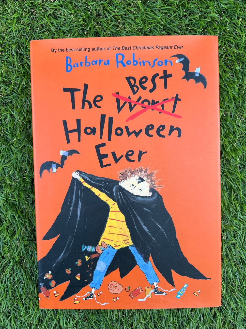 VINTAGE Hardcover book The Best Halloween Ever 🎃 Barbara Robinson 2004 Y2K